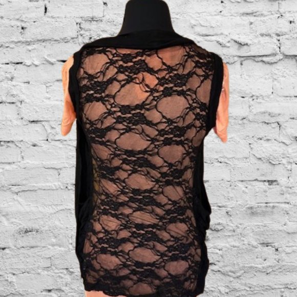 Black Lace Vest - Picture 2 of 7